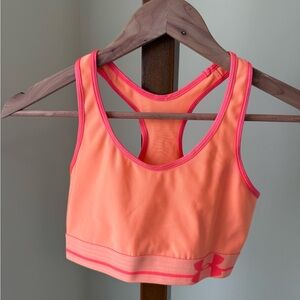 Under Armour Women's Coral and Pink Sports Bra
